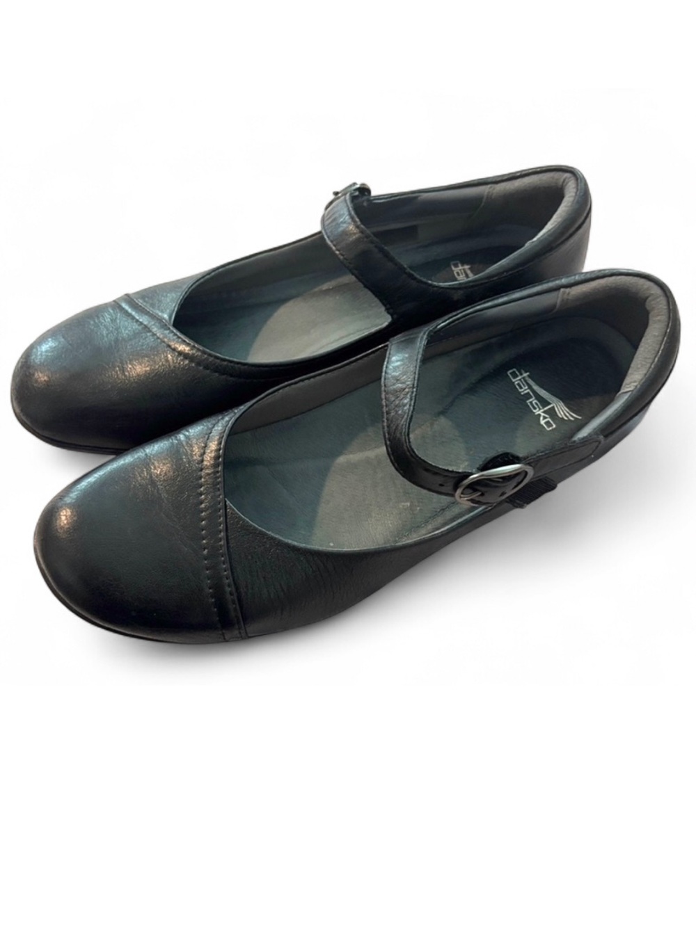 Dansko Black Fawna Millied Nappa Leather Mary Jane Clog Shoes Size 10/41